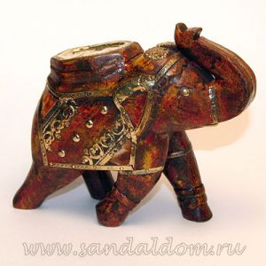 MR3199A Слон деревянный h~15 статуэтка