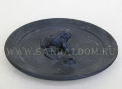Купить Подставка под благовония N4856 мал.жаба на тарелке d~13sm. Интернет-магазин