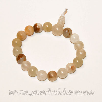 Четки-браслет P4462 на резинке нефрит