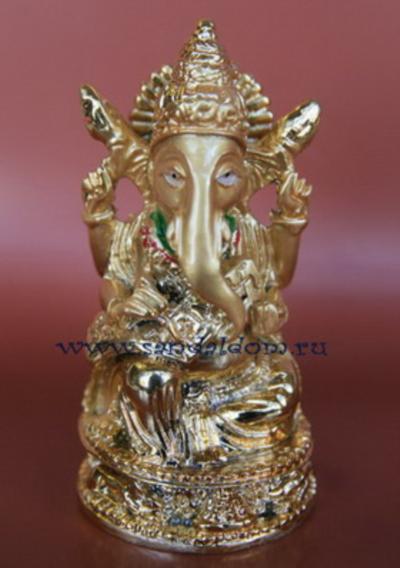 Ганеш Q0158 h=10см под золото (мин 2шт)