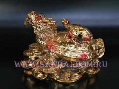 Дракон-черепаха Q0169 h6sm золото (мин 2шт)
