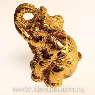 Слоник Q0190 h=5см /под золото (мин 4шт)