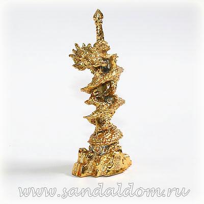 Дракон обвивает меч Q0226 h~12sm под золото