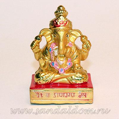 Ганеш Q0229 h=9см под золото (мин 2шт)