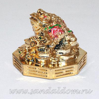 Жаба Богатства Q0234 под золото ~4,5cm (мин 2 шт)