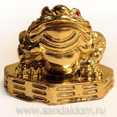 Жаба денежная Q0236 под золото h=3см (мин 4шт)