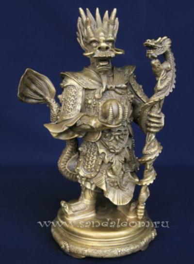 Дракон QT30555 император в=29см желтый бронза