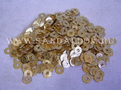 Монета желтая d=1см