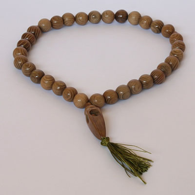 Четки из дерева с Домиком, 33 бусины, 14мм L=33см