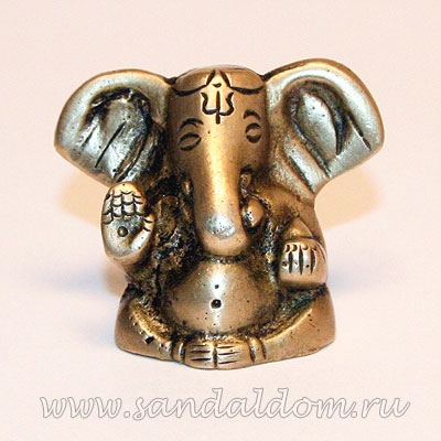 Статуэтки Фен Шуй - Ганеш h~4cm L~3cm бронза