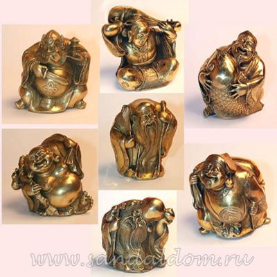 Звёздные старцы TC24 набор 7 шт бронза h=12см