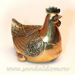 Курочка TD102 наседка денежная h~10cm L~9cm бронза