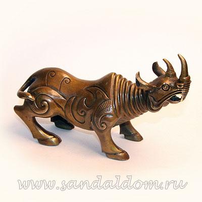 Носорог TD21 цена за пару L~20cm h~12cm бронза