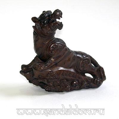 ТигрTD43 на постаменте h=16см темная бронза