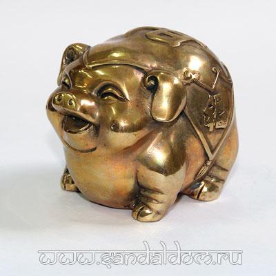 Свинья TD61 бронза h=8см