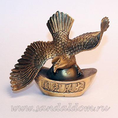 Орел TD85  на деньге h-14cm бронза