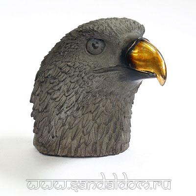 Голова орла TD87R h=17см темная бронза