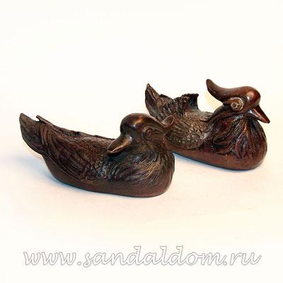 Утки мандаринки TD95R бронза l~13cm h~8cm 1шт=1 пара