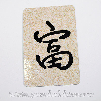 Магнит Фен-Шуй  на холодильник с иероглифом Богатство