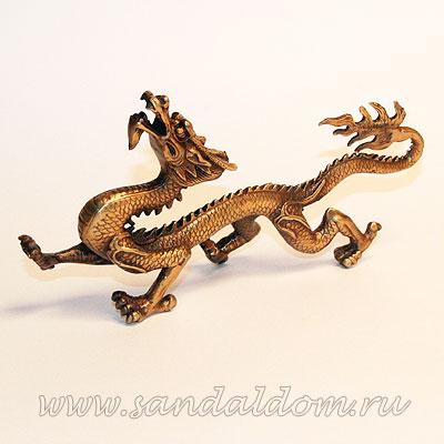 Дракон TS16 огненный L=22cm бронза