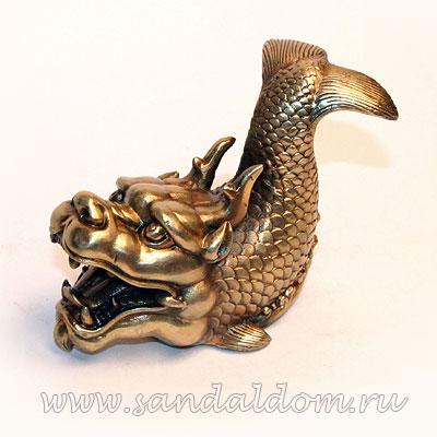 Дракон-рыба TS17  статуэтка h~9cm L~12cm бронза