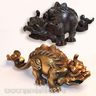 Дракон TS24 Бикси h~9cm L~21cm бронза