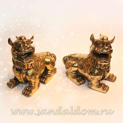 Пияо Тянь-лу TS39 защитники h~16cm L~17cm (1 шт=1 пара) бронза