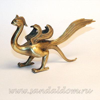 Феникс TS57  h~13sm золотой бронза