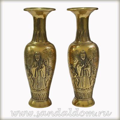Вазы TY06 бронза Гуань-Инь (пара) h=22см