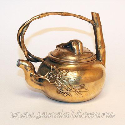 Чайник TY32 Бамбук 16*15 см бронза