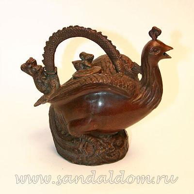Чайник TY33 феникс h~14sm бронза