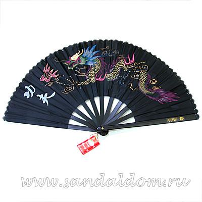 Веер кунг-фу ЧЕРНЫЙ 35см