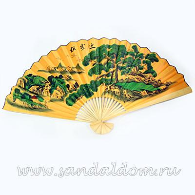 Опахало Желтое СОСНА атласное 90см