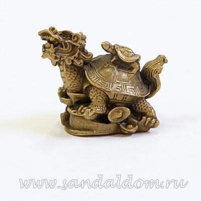 Дракон-Черепаха  VVC159 3см БРОНЗА