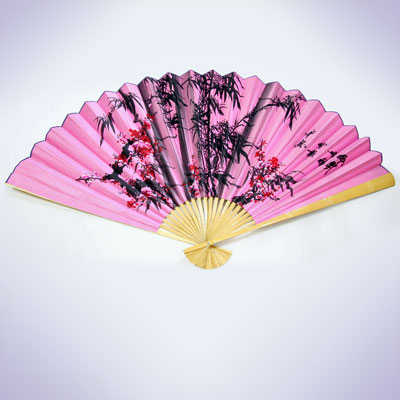 Опахало настенное САКУРА-БАМБУК Розовое атласное 90см. купить