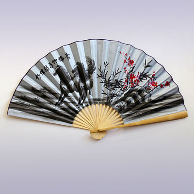 Опахало настенное ЛОШАДИ атласное 55см 