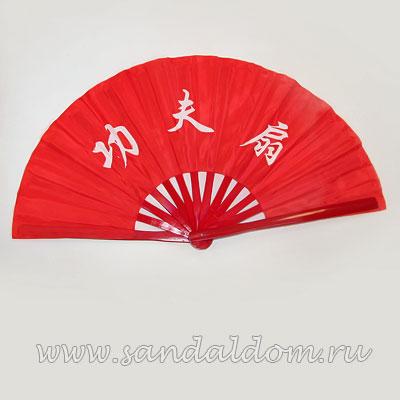 GIFT Веер кунг-фу VVC229 ДЕРЕВЯННЫЙ Красный 35см