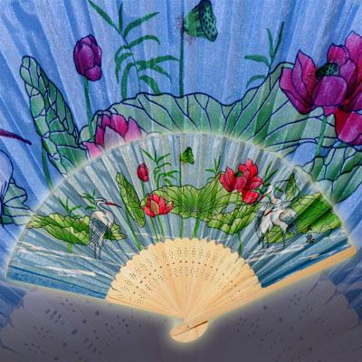 Веер Бамбук-шелк купить