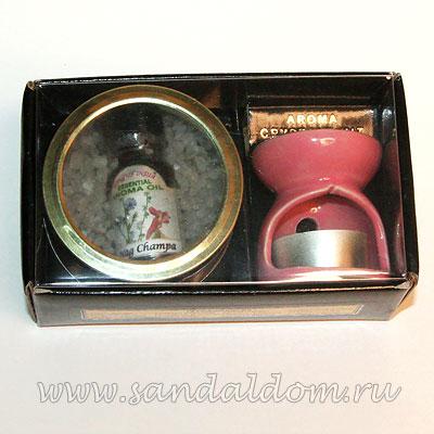 Набор кристаллы и аромалампа R-Expo  Nag Champa малый 