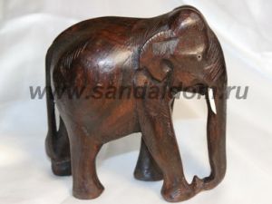 Слоник WF406 роз/дерево h~15см (plane)