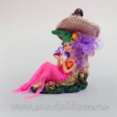 Статуэтка YX2064 ФЕЯ с Божьей Коровкой полистоун + керамка h=15см L=12см