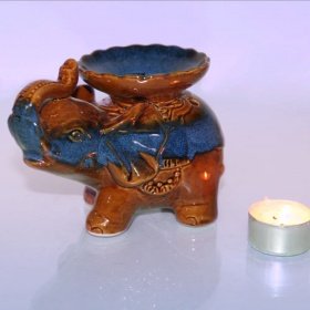 Аромалампа Слон-хобот вверх-оберег на удачу 10см-13см