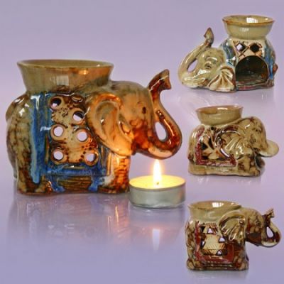 Аромалампа h-9см L-13см Слон керамика  Китай 