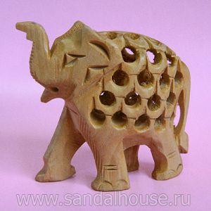 Фигурка E710/2 (резное дерево)  2" Слон (мин 4шт)