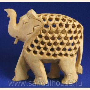 Фигурка E710/4 (резное дерево)  4" Слон