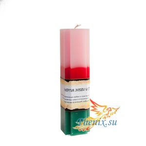 Свеча тройного действия "Энергия любви и страсти", Купить в интернет-магазине СПб