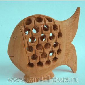 Фигурка F710/3 (резное дерево)  3" Рыбка
