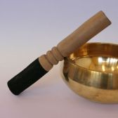 Резонатор для поющей чаши обтянутый кожей L~19cm