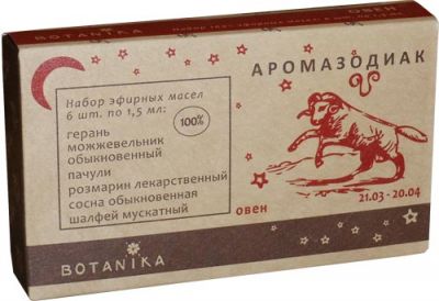 Набор эфирных масел Ботаника ОВЕН в уп 6 масел/1,5мл/
