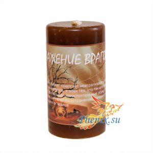 Травяная свеча "Поражение врагов", коричневая свеча Купить в интернет-магазине СПб